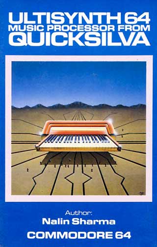 The cover artwork for Ultisynth slotted into Quicksilva's then house style for the Commodore 64